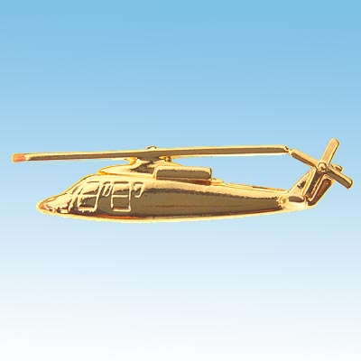 Pin's 3D doré 24ct Sikorsky S-76