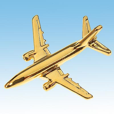 Pin’s 3D doré 24ct Boeing 737-500