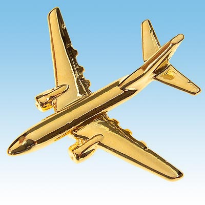 Pin’s 3D doré 24ct Boeing 737-700