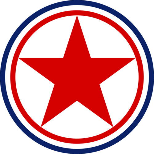 Cocarde North Korean Air Force Ø10cm Autocollant