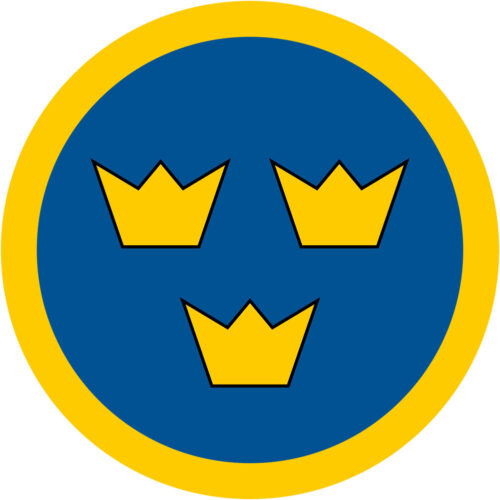 Cocarde Swedish Air Force Ø10cm Autocollant
