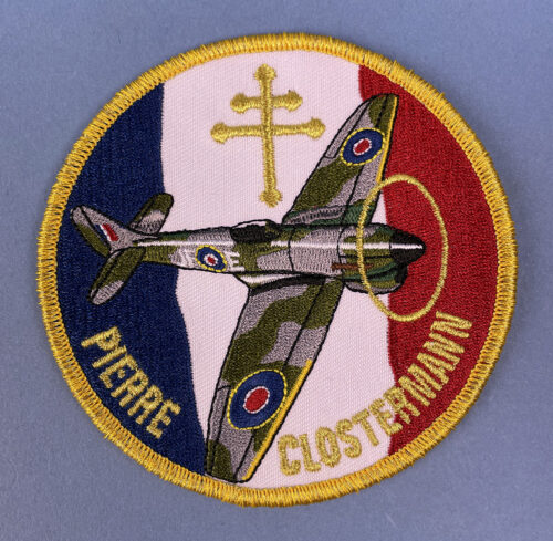 Écusson Hawker Tempest Pierre Clostermann brodé Ø100mm