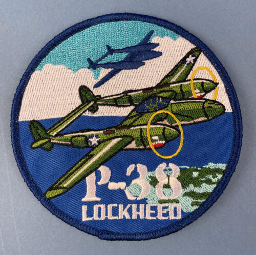 Écusson P-38 Lightning brodé Ø100mm